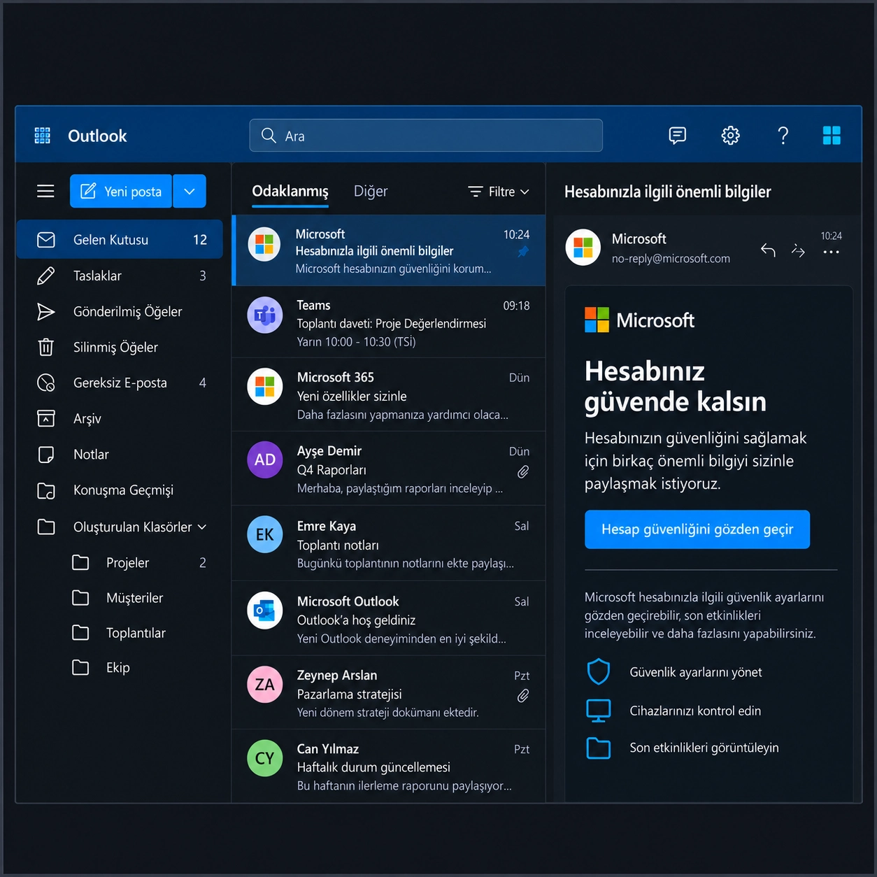 TR Outlook Mail Hesabı