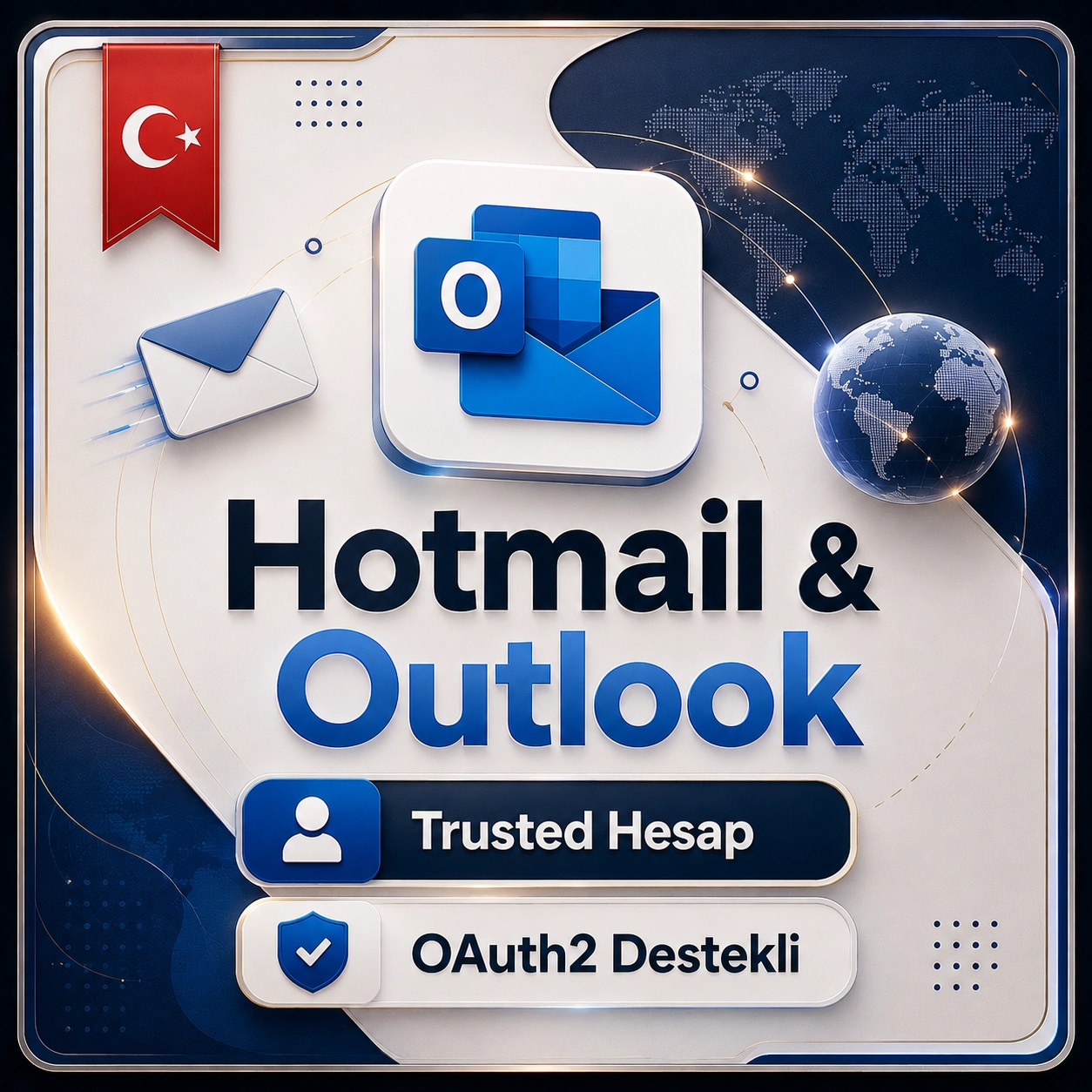 TR Hotmail & Outlook Hesap | OAuth2 Destekli