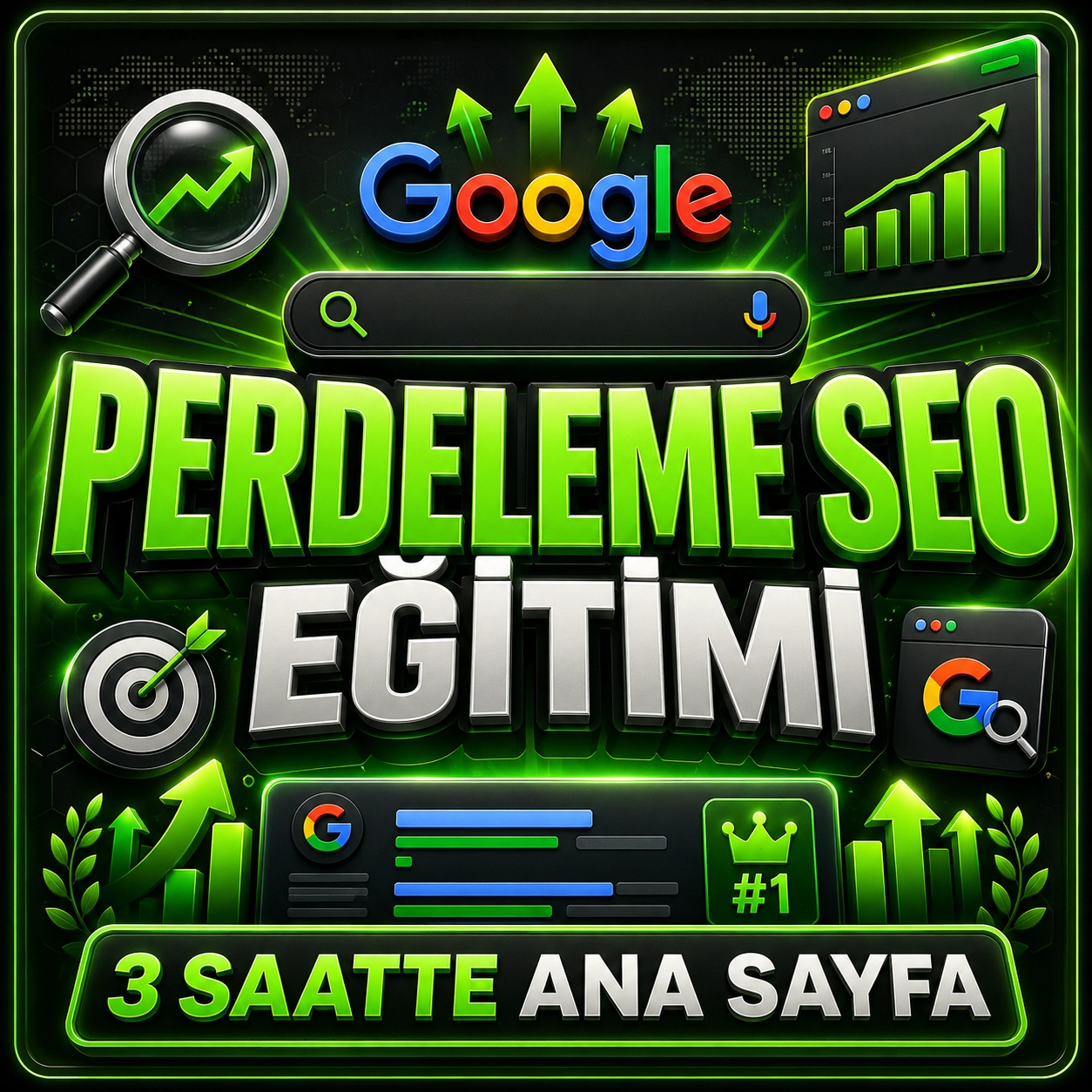 Google Perdeleme Seo Eğitimi | 3 Saat'te İlk Sayfa